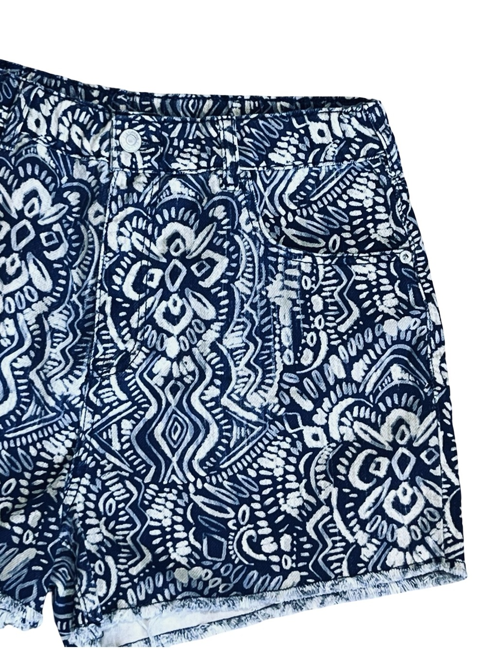 Anthropologie Pilcro Women’s Sz S Blue High Rise Shorts Scrunchie Cut Off - Picture 5 of 16
